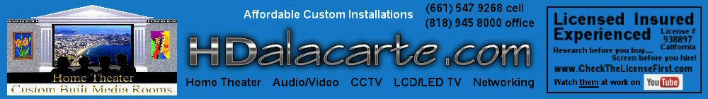 Home Theater installation and TV installer Los Angeles